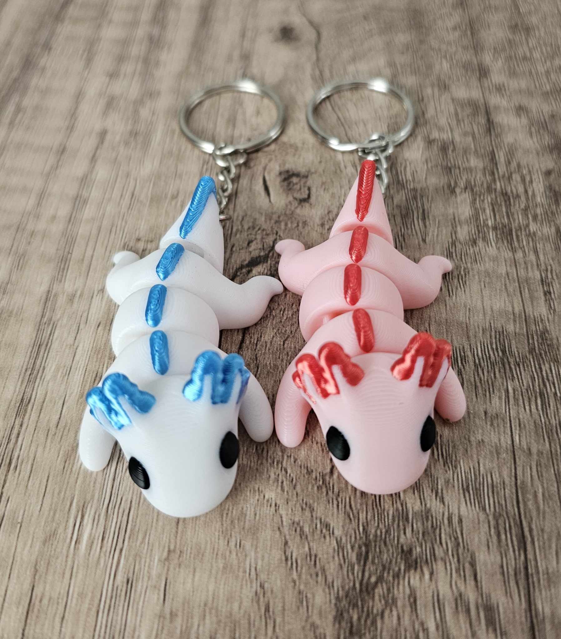 Axolotl Key Keychains Axolotl Keychain – Black Kraken Designs